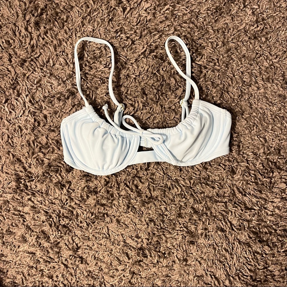 blue bikini top from target. size S
